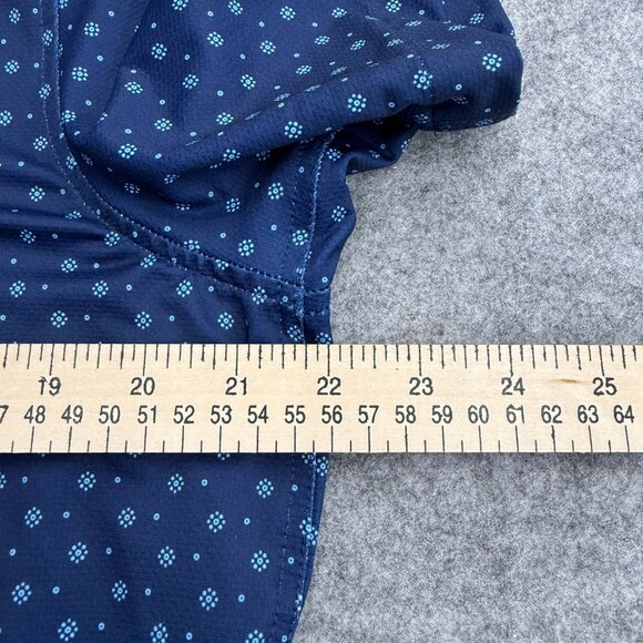 JACHS Men's Button-Up Shirt Casual Everyday Wear, Relaxed, Blue Pattern, L NEW - Picture 8 of 11